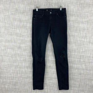 White House Black Market *no tag* Size 29x29 Black distressed skinny jean 0268